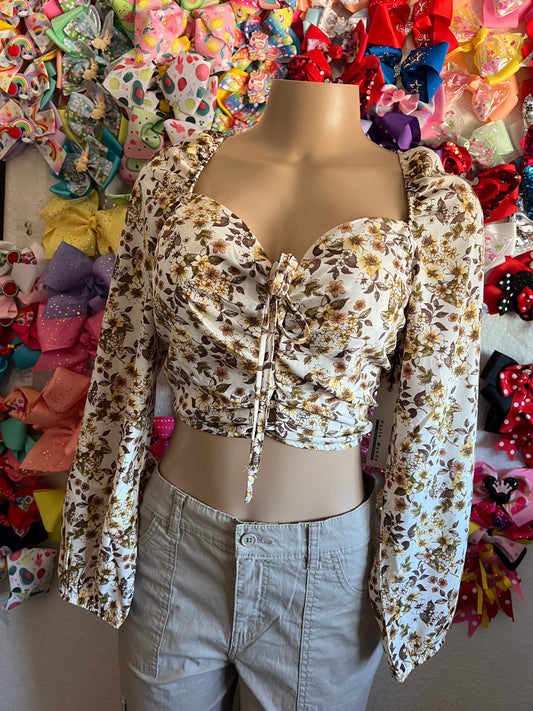 Flowery crop top