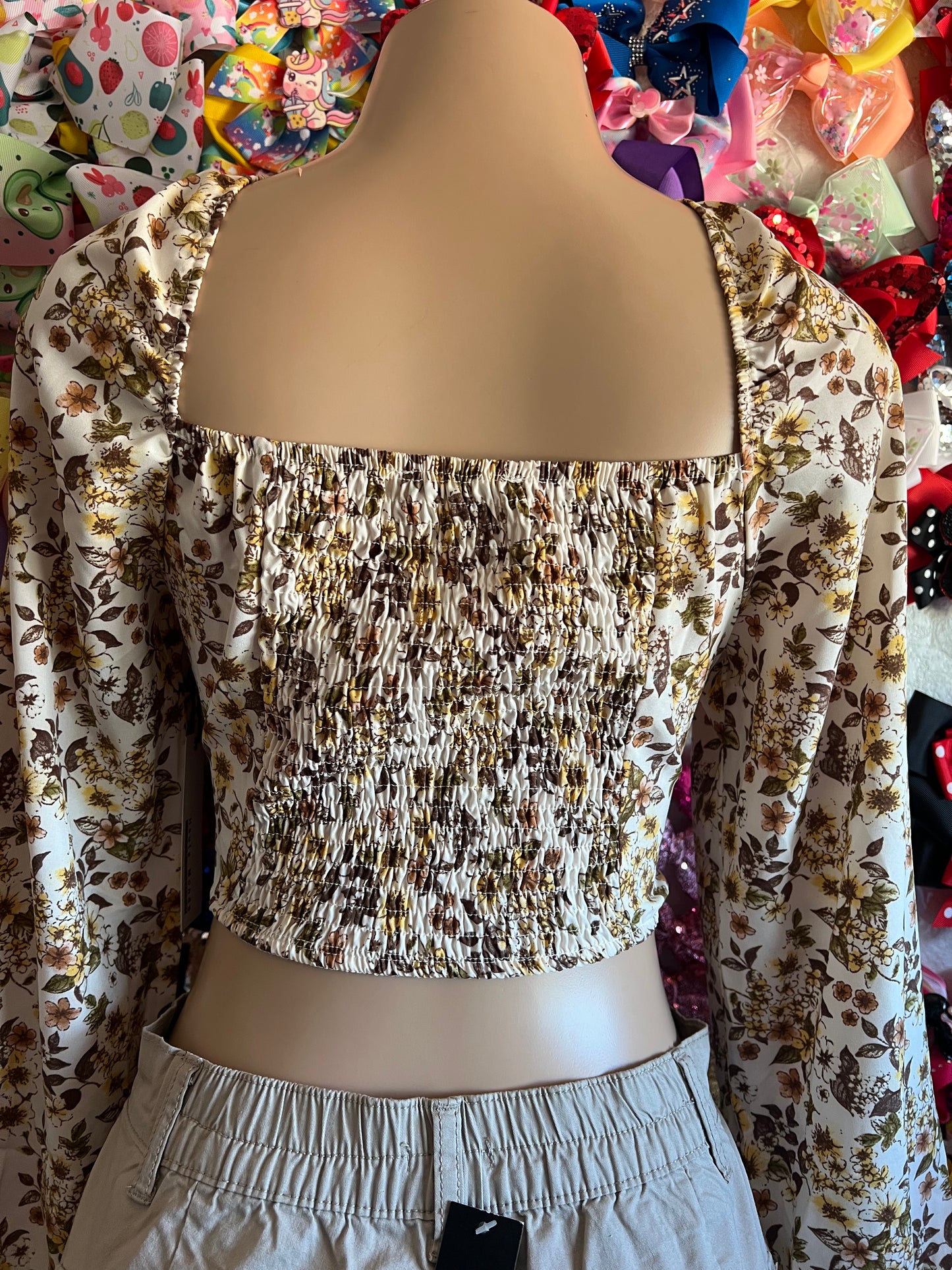 Flowery crop top