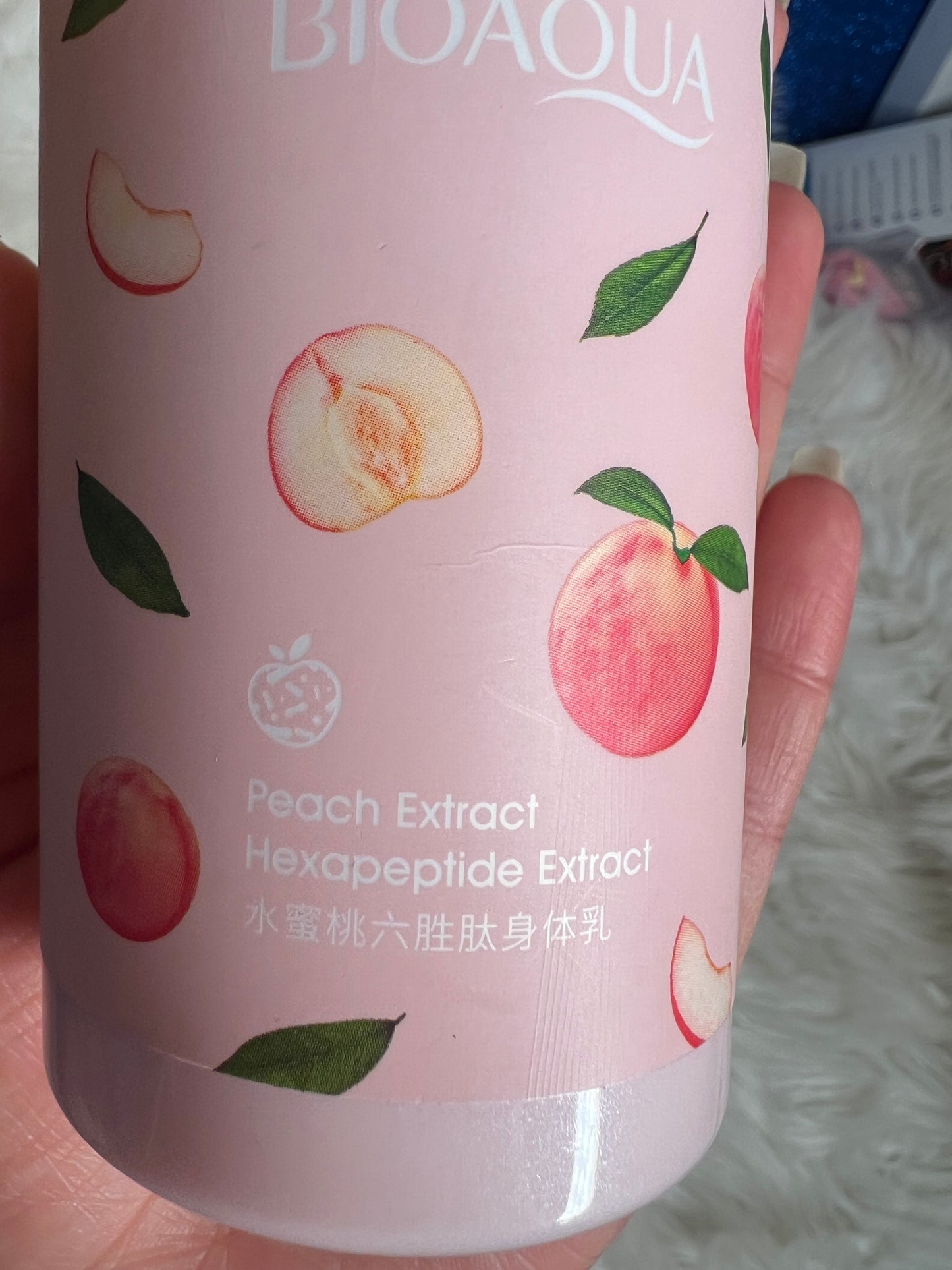 Bioaoua peach lotion